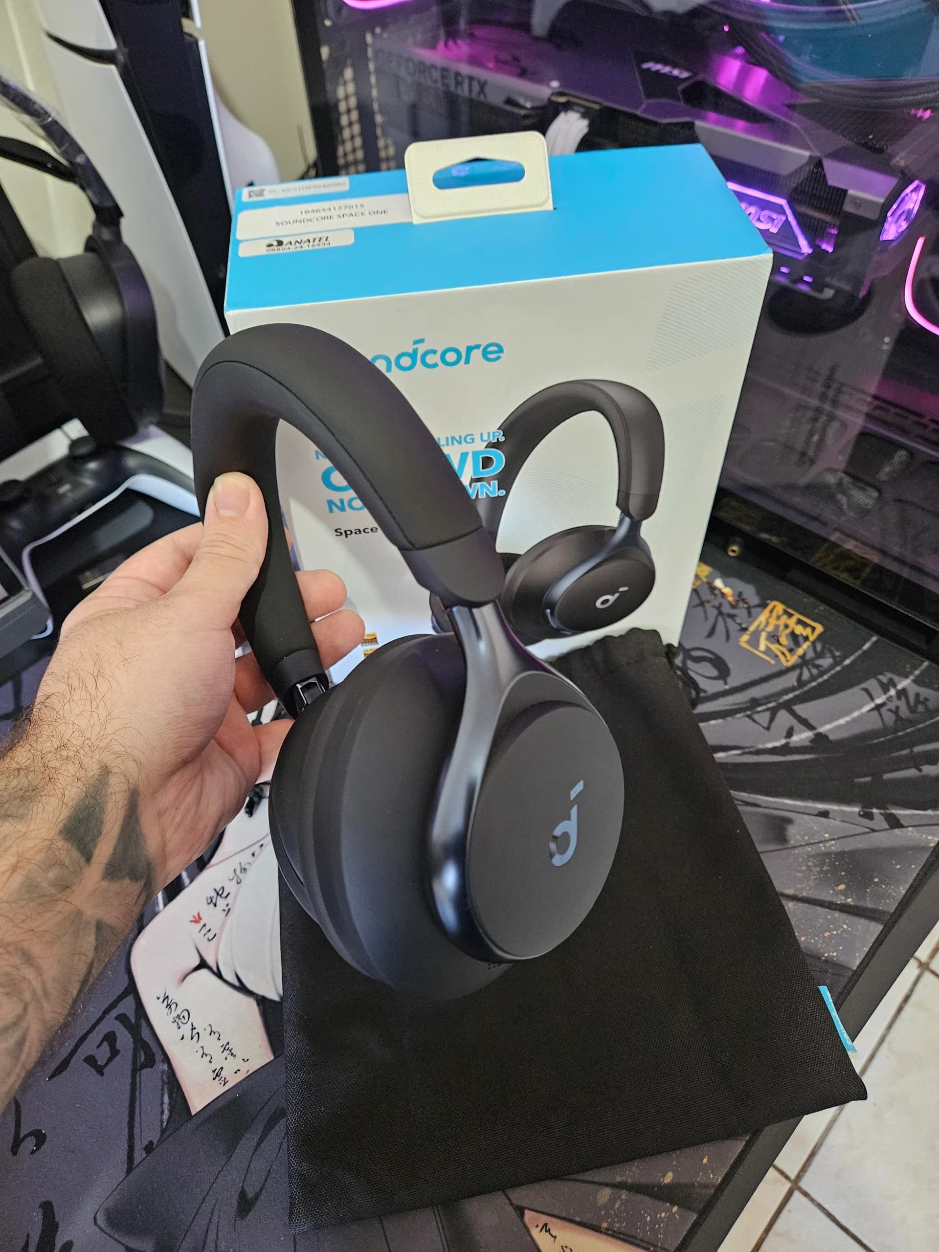 Headset / Fone Anker Soundcore Space One, seminovo